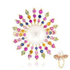 18K YELLOW SAPPHIRE GOLD RING image 0