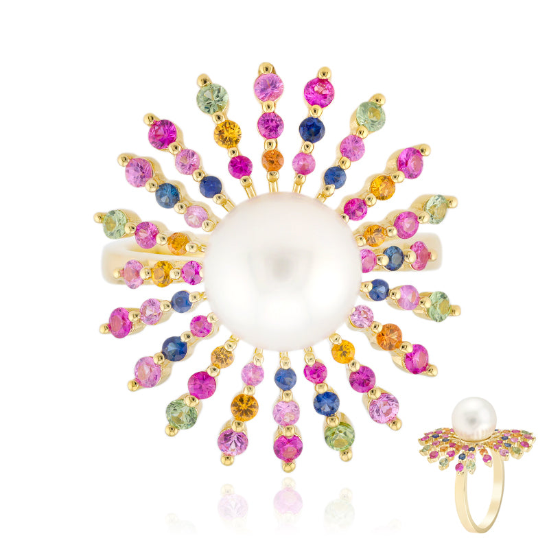 18K YELLOW SAPPHIRE GOLD RING image 0