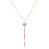 18K SAPPHIRE GOLD NECKLACE image 0