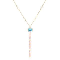 18K SAPPHIRE GOLD NECKLACE image 0