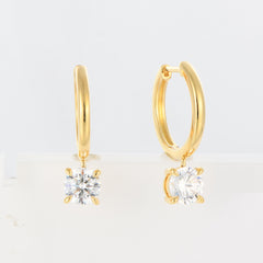 Glow Drop Hoops 1.00ct