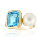 18K PEARL GOLD RING image 0
