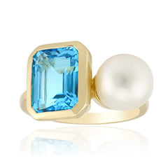 18K PEARL GOLD RING image 0