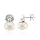 PEARL SILVER EARRINGS image 0